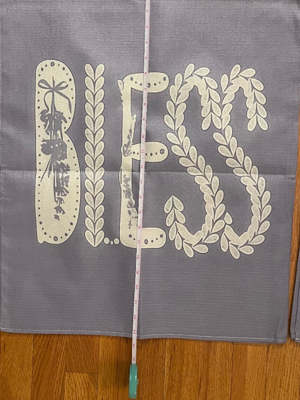Set of 2 Lilac Purple Modern Farmhouse "BLESS" Chairback Covers